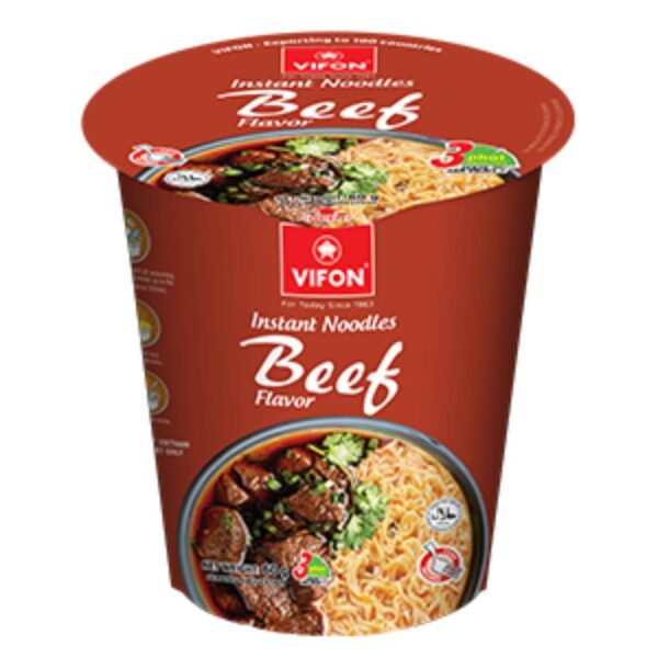 Instant Cup Noodles Beef Flavour 60gr