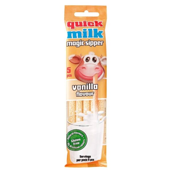 Quick Milk 5 Βιοδ. Καλαμάκια Βανίλια 30gr