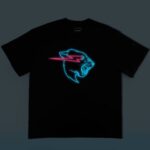 Mr Beast T-Shirt Glow In The Dark Panther - Black - Image 2