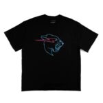 Mr Beast T-Shirt Glow In The Dark Panther - Black