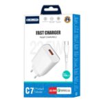 Φορτιστής Jellico C7 Quick Charger 22.5W (με καλώδιο TYPE C) Λευκός - Image 2
