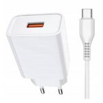 Φορτιστής Jellico C7 Quick Charger 22.5W (με καλώδιο TYPE C) Λευκός