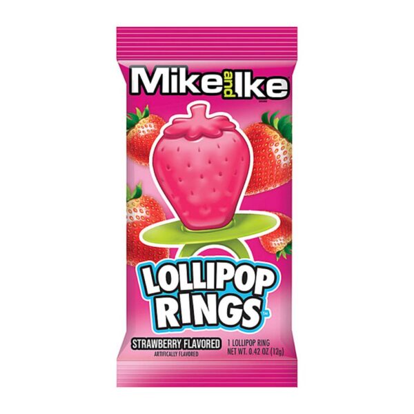 Mike & Ike Lollipop Rings Cherry Orange Strawberry 12gr