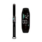 Smartwatch Led Λουράκι Σιλικόνης-Black