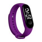 Smartwatch Led Λουράκι Σιλικόνης Μωβ