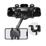 Περιστρεφόμενη Βάση Κινητού Για Καθρέφτη 360° - Black