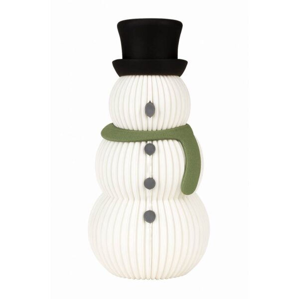 3D Printed Christmas Snowman 14 cm - Handmade