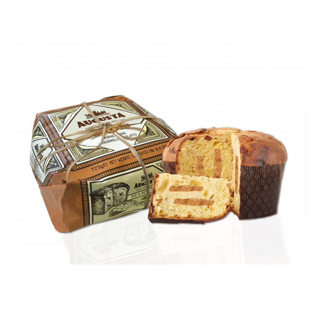 Augusta Panettone Salted Caramel Wrapped 750gr Augusta Panettone Salted Caramel Wrapped 750gr - Image 1
