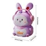 Ηλεκτρονικός Κουμπαράς Bunny Piggy με Μουσική & Δακτυλικό Αποτύπωμα (Μωβ) - Image 2