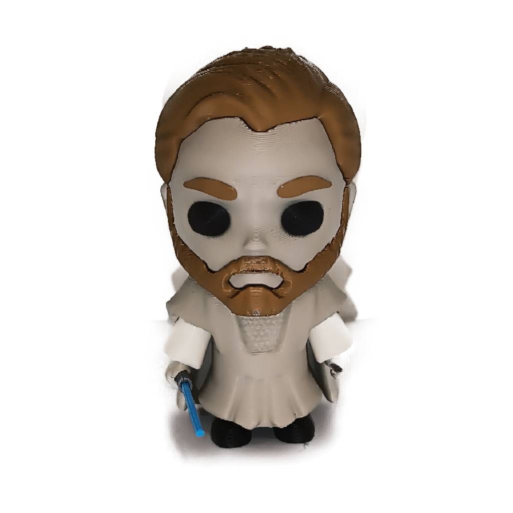 3D Printed Mini Starwars Obi Wan Kenobi - Handmade 3D Printed Mini Starwars Obi Wan Kenobi - Handmade - Image 1