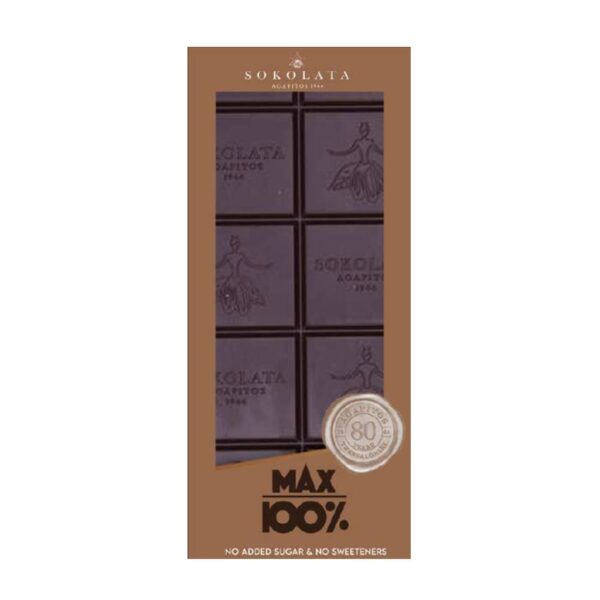 Agapitos Dark Chocolate 100% Cocoa 100gr