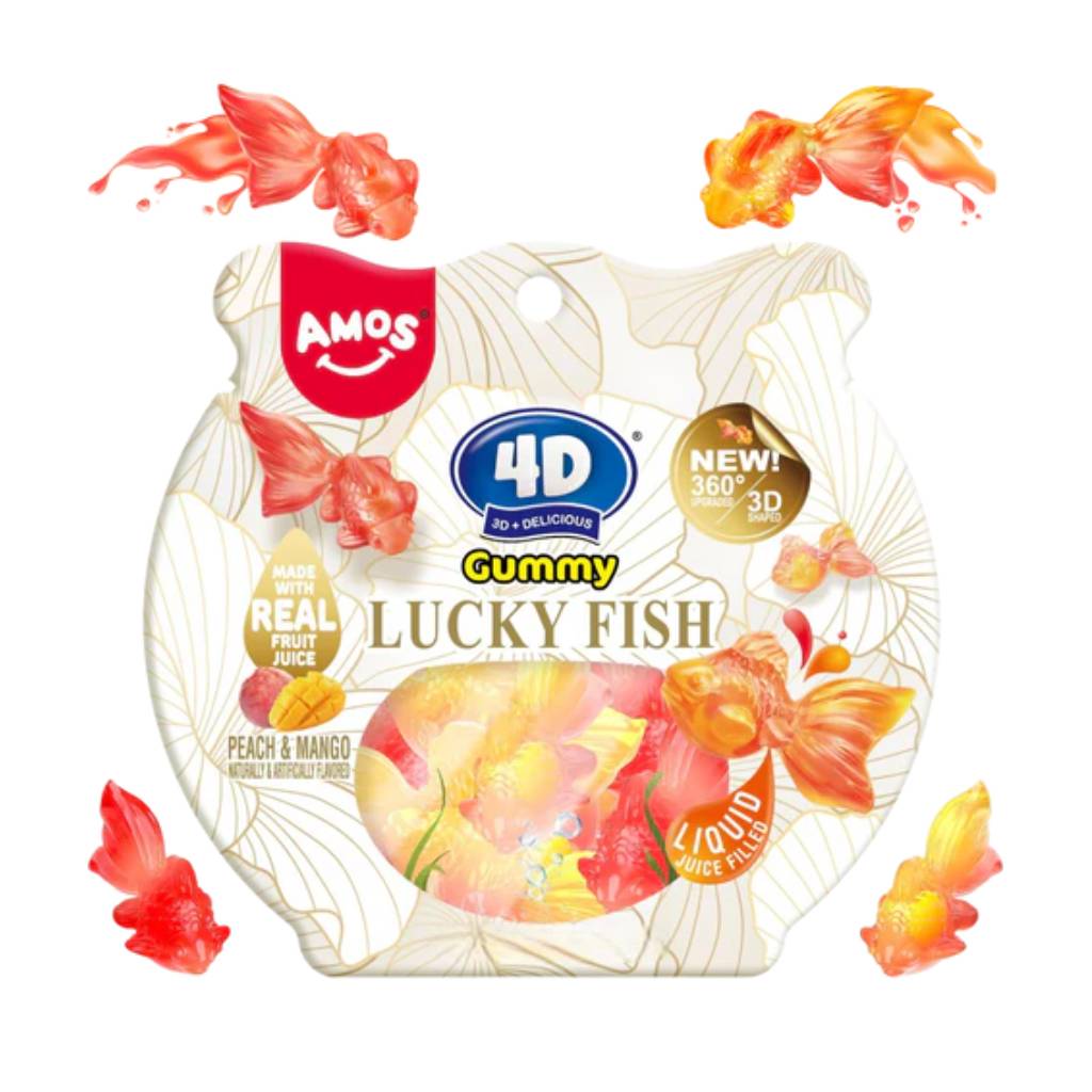 Amos 4D Gummy Lucky Fish 55gr Amos 4D Gummy Lucky Fish 55gr - Image 1