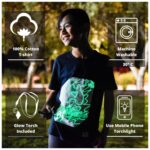 Illuminated Apparel Interactive Glow In The Dark T-Shirt (Black 7-8 Years) - Image 4