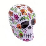 Skull-Shaped Halloween Metal Box