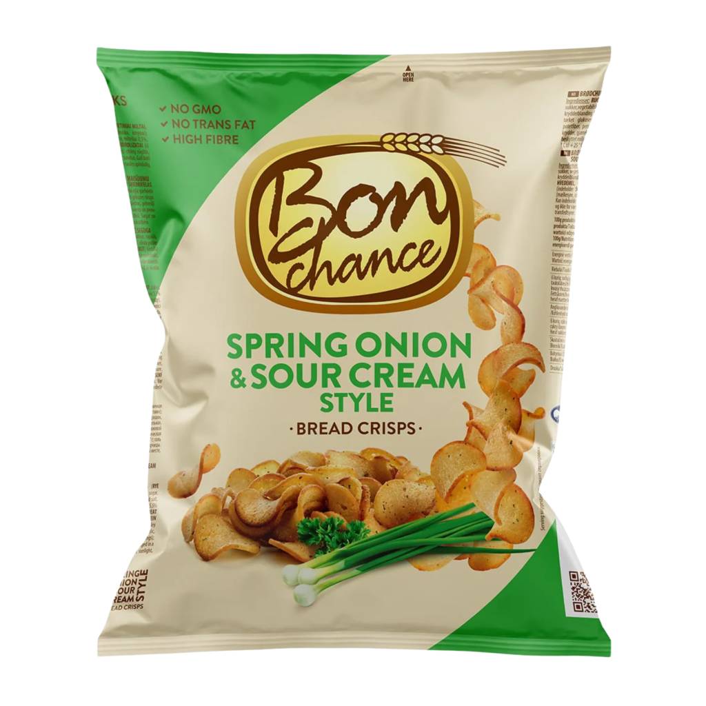 Bon Chance Spring Onion & Sour Cream 120gr Bon Chance Spring Onion & Sour Cream 70gr - Image 1
