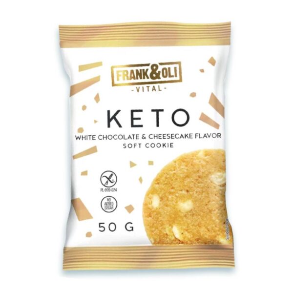Frank & Oli Keto Soft Cookie White Chocolate & Cheesecake 50gr