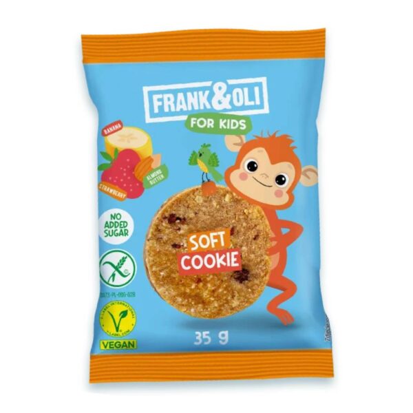 Frank & Oli Kids Soft Cookie Almond - Strawberry - Banana 35gr