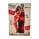 Μεταλλική Πινακίδα Drink Ice Gold 30x20cm