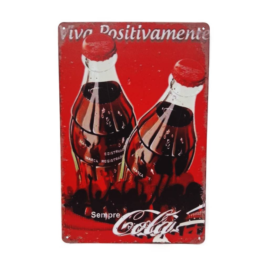 Metalliki Pinakida sempre cola Μεταλλική Πινακίδα Sempre Cola 30x20cm - Image 1