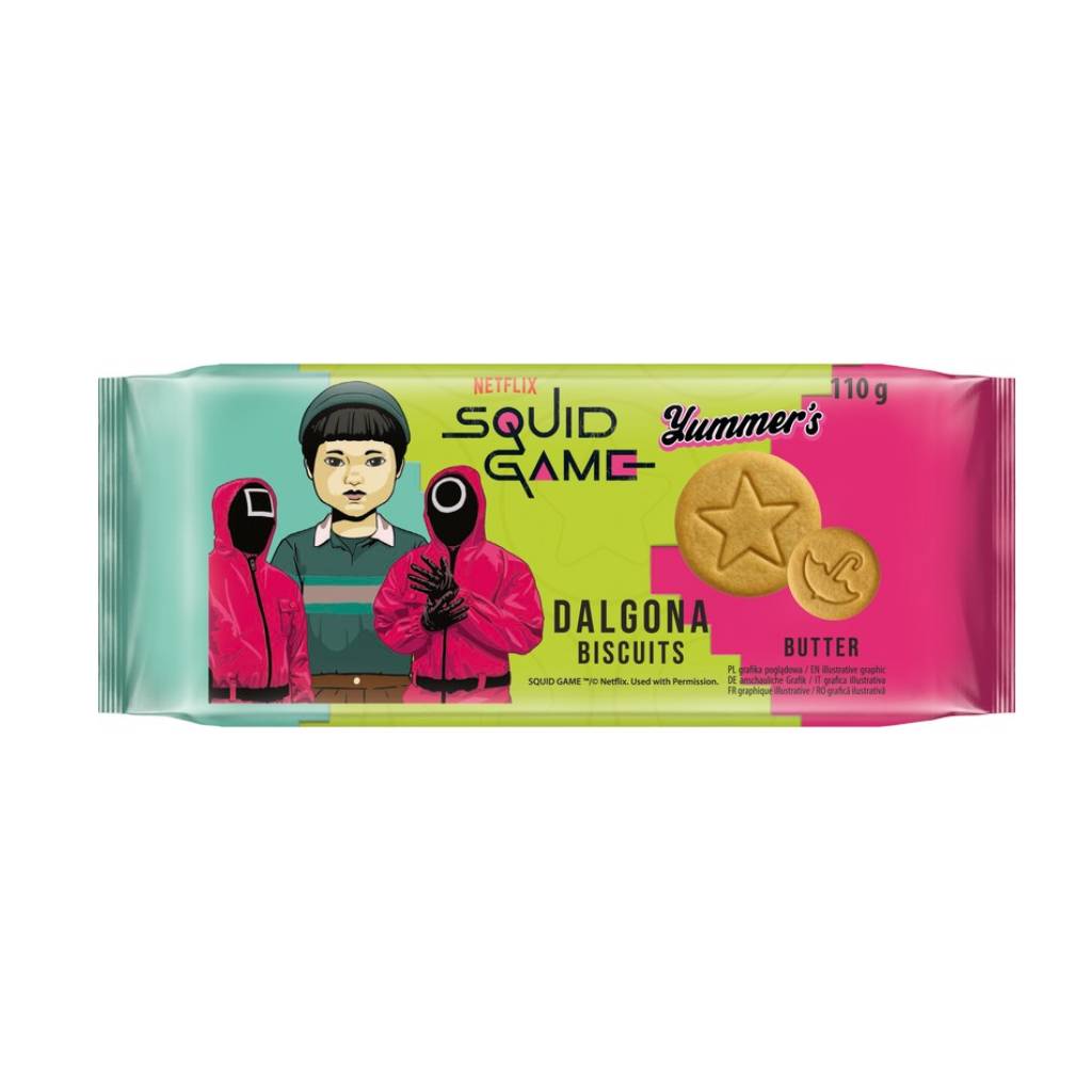 Yummers Dalgona Squid Game Butter Cookies 110gr Yummers Dalgona Squid Game Butter Cookies 110gr - Image 1