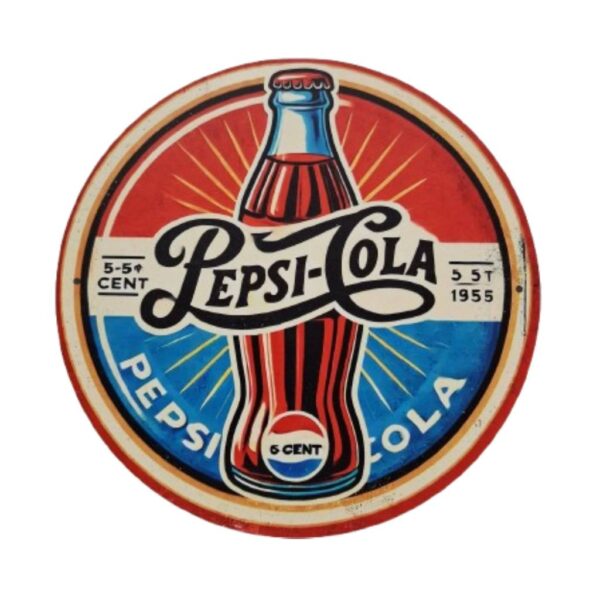 Μεταλλική Πινακίδα Στρογγυλή Pepsi 20cm