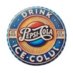 Μεταλλική Πινακίδα Στρογγυλή Pepsi Ice Gold 20cm