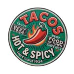 Μεταλλική Πινακίδα Στρογγυλή Tacos 20cm