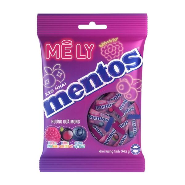 Mentos Chewing Candy Blackcurrant-Blueberry-Raspberry 94gr