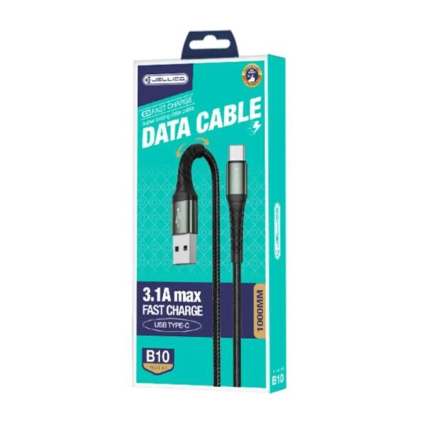 Καλώδιο Φόρτισης Οpt Jellico B10 Type C Σε USB - Μαύρο