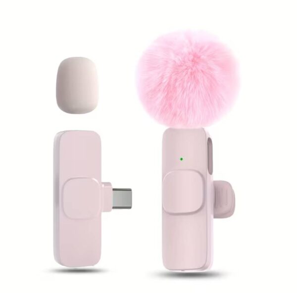 OEM Ασύρματο Σύστημα Μικροφώνου Με Κλιπ - Ροζ