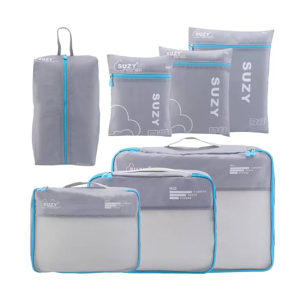 set tsantes organosis 7tmx gri OEM Σετ Τσάντες Οργάνωσης Ταξιδιού 7τμχ - Γκρι - Image 1