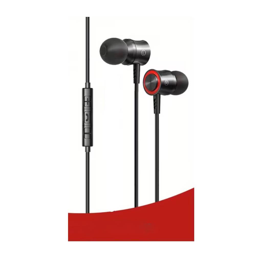 OEM akoustika Dolby Sound USB-C – 3.5mm RED OEM Ακουστικά Dolby Sound USB-C με Μικρόφωνο – 3.5mm Black - Image 1