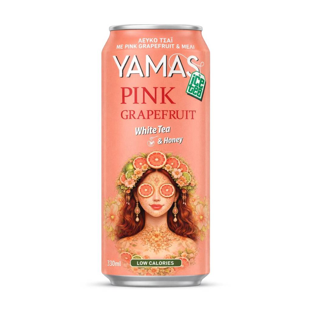 Yamas White Tea With Pink Grapefruit 330ml Yamas White Tea With Pink Grapefruit 330ml - Image 1