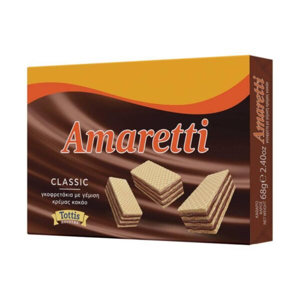 Amaretti Γκοφρέτα Κρέμα Κακάο 68gr