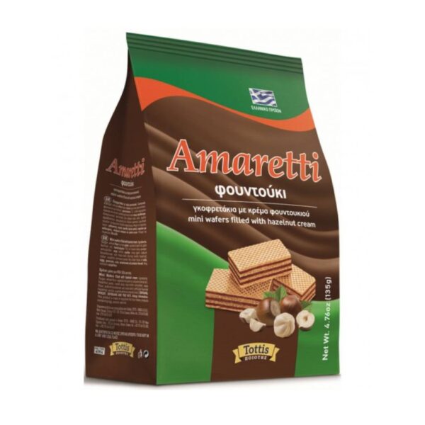 Amaretti Γκοφρέτα Κρέμα Φουντούκι 125gr