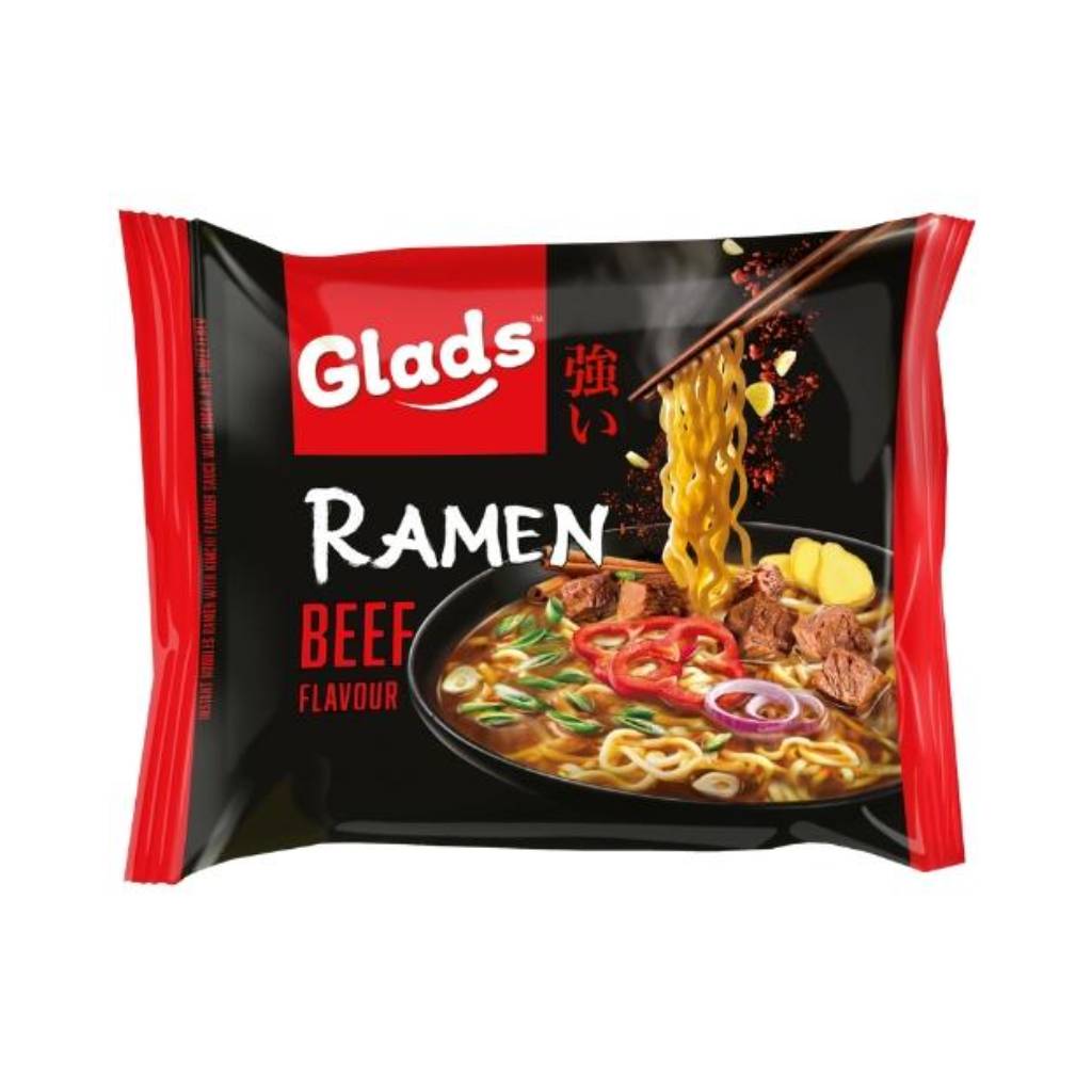 Glads Ramen Noodles Pack With Beef Flavour Sauce 105gr Glads Ramen Noodles Pack With Beef Flavour Sauce 105gr - Image 1