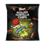 Tveez Rolled Tortilla Chips Chili Lime 113gr