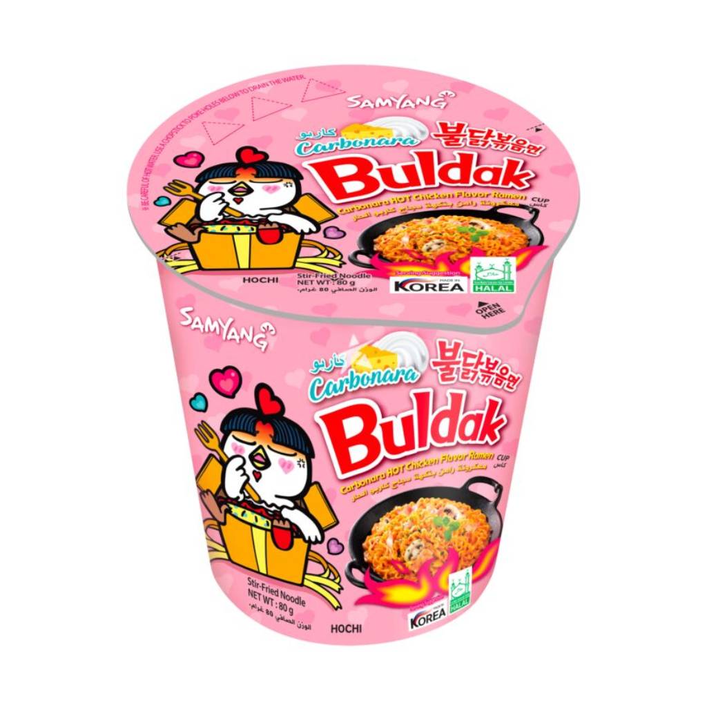 Samyang Carbonara Hot Chicken Cup 80gr Samyang Carbonara Hot Chicken Cup 80gr - Image 1