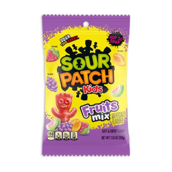 Sour Patch Fruits Mix Peg Bag 208gr