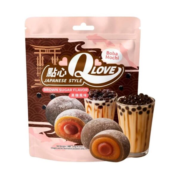 QLove Boba Brown Sugar Mochi Standing Pouch 120g TWN