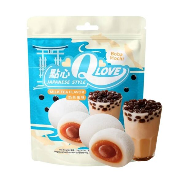 QLove Boba Milk Tea Mochi Standing Pouch 120g TWN