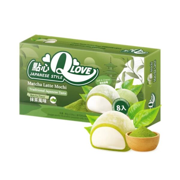 QLove Matcha Latte Mini Mochi 80g TWN