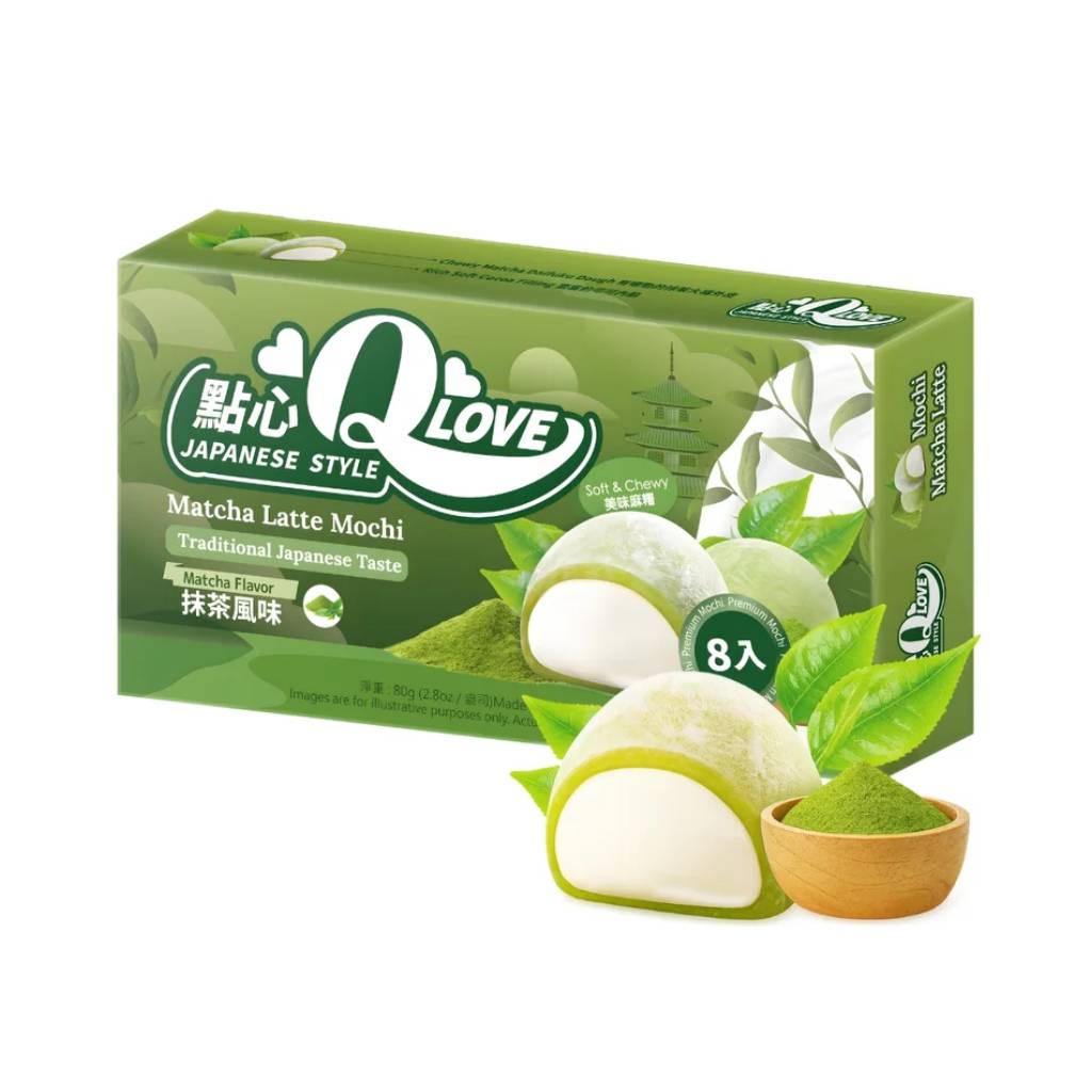 QLove Matcha Latte Mini Mochi 80g TWN QLove Matcha Latte Mini Mochi 80g TWN - Image 1