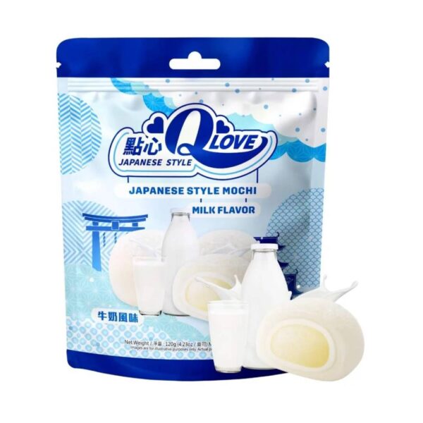 QLove Milk Traditional Mochi Standing Pouch 120g TWN