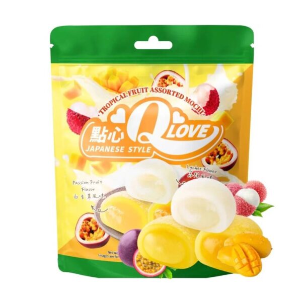 QLove Tropical Fruit Assorted Mixed Mochi Standing Pouch 120g TWN