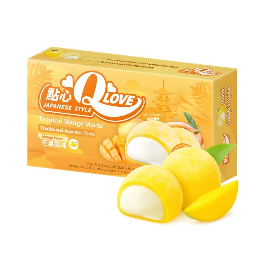 QLove Tropical Mango Mini Mochi 80g TWN QLove Tropical Mango Mini Mochi 80g TWN - Image 1