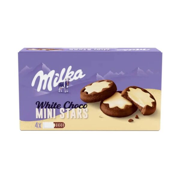Milka Biscuits Choco Mini Stars White 150gr