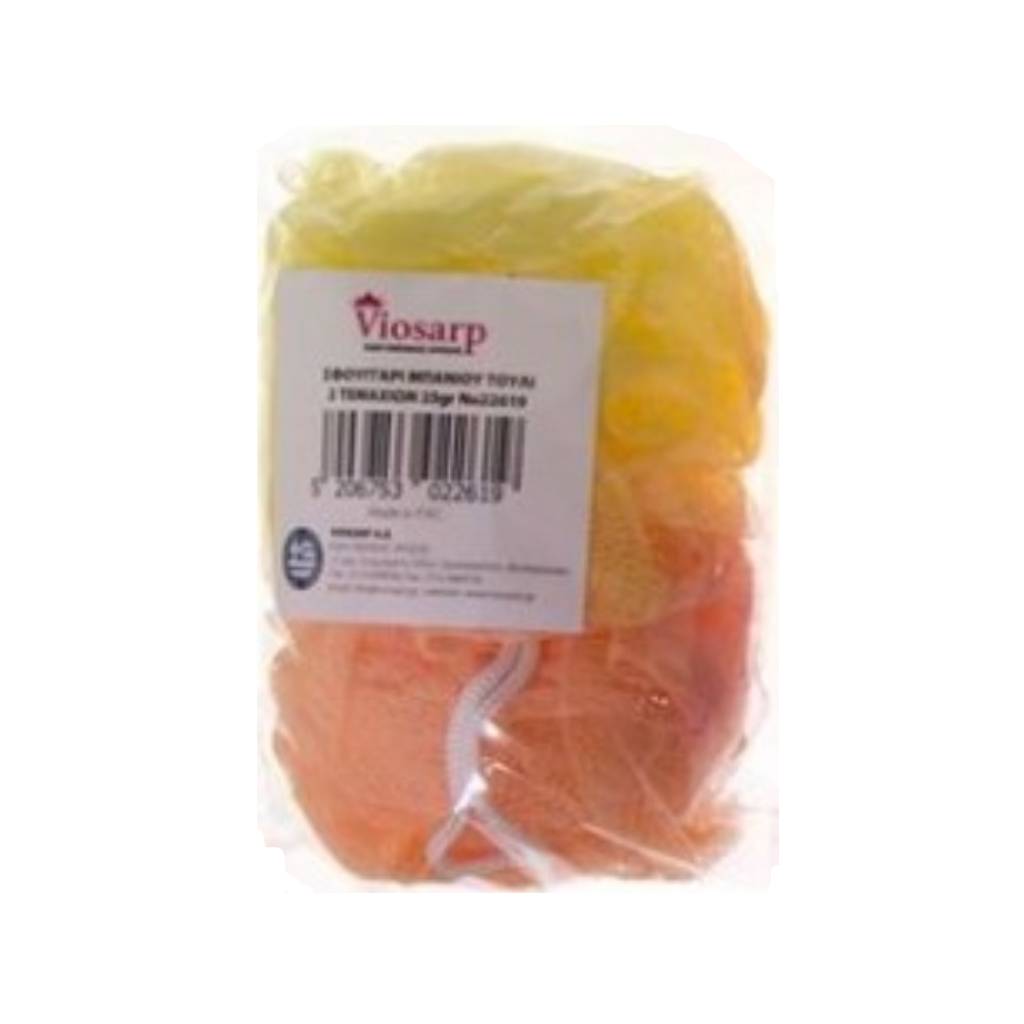 Viosarp sfougari baniou dixti 2tmx Viosarp Σφουγγάρι Μπάνιου Δίχτυ 2τμχ Multicolor - Image 1
